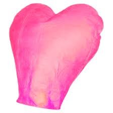 Небесный фонарик "Сердце" (розовый) ПЛСР фото