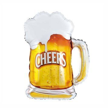 Foil ball Beer glass (58*73) (China), 1 шт., Helium or air, Напої