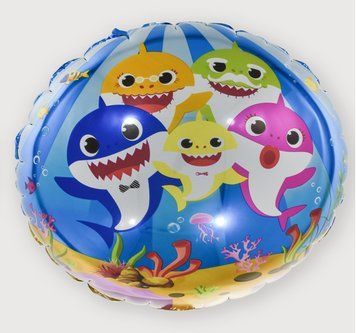 Фольгированный шарик Круг 18" Baby Shark (Китай) FB1624 фото