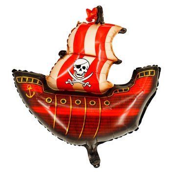 Foil ball Pirate ship (70cm*75cm) (China), Helium or air, Transport