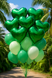 Foil ball Heart 18" Green, 1 шт., 18"/45см., Зеленый, Helium or air