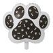 Foil ball Dog paw black 49*50 cm (China), 1 шт., Helium or air, Dogs