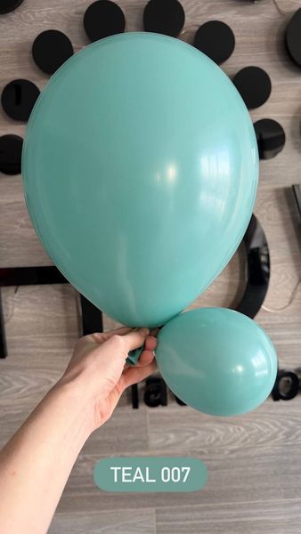 , 100 шт., 5"/12.5см, Бирюзовый, Helium or air