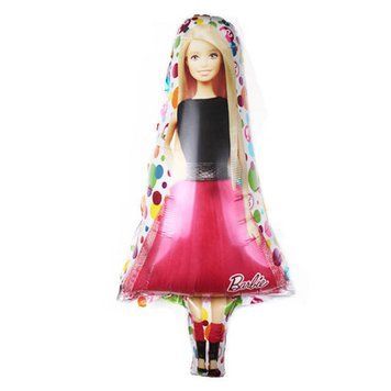 Barbie foil ball (91*46) (China), 1 шт., Helium or air, Barbie