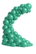 Balloon 12" Green forest 063 (30 cm) 50 pcs., 100 шт., 12"/30см., Зеленый, Круглий, Helium or air