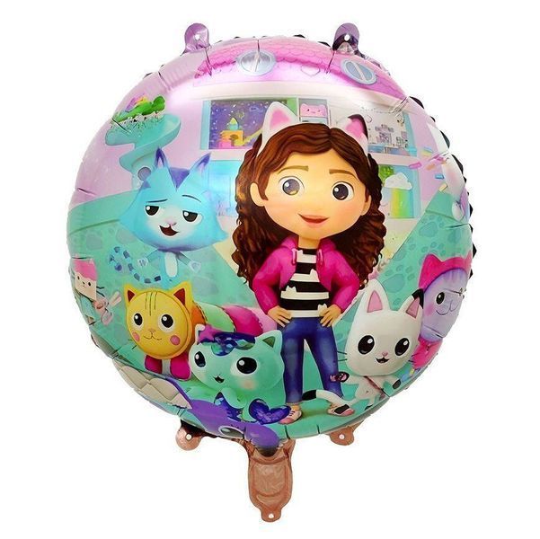 Foil Ball Circle 18" Gabby's Dollhouse (China), 1 шт., 18"/45см., Helium or air