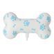Foil ball Bone in blue paws 39*62 cm (China), 1 шт., Helium or air, Dogs