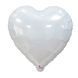 Foil ball Heart 19" White, 1 шт., 19"/47.5см, White, Helium or air