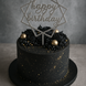 Happy Birthday cake topper silver (1pc) 16 cm