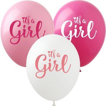 Повітряна кулька NR-6В 12" - It's a Girl (1 ст.) 50 шт. NR-6В фото