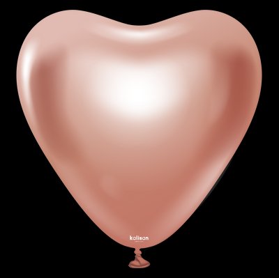 12" Сердце Mirror Heart Rose Gold (25 шт) 1135007225 фото