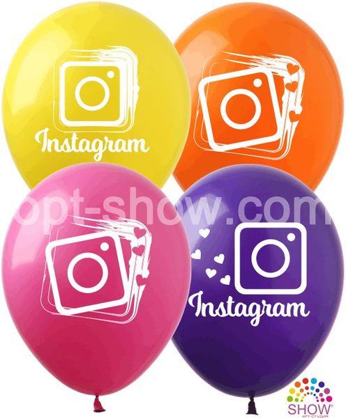 IN-1 12" Instagram 1ст.1цв. на 4 цветах(100шт) IN-1 фото