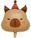Capybara head foil ball (40*60 cm) (China), 1 шт., Helium or air, Capybara