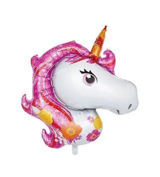 Foil ball Unicorn head 2 (93*114) (China), 1 шт., Helium or air, Unicorn