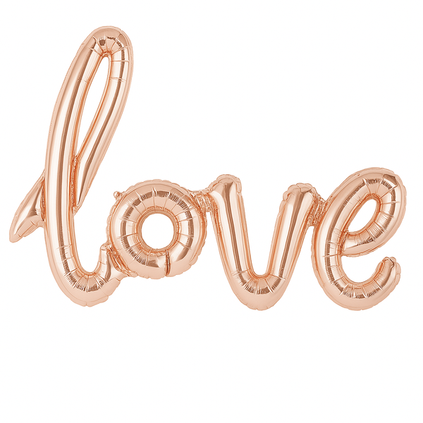Foil ball 2422 LOVE rose gold - 108*64 cm, 1 шт., 16"/40см, Розовый, Аir, Любовь