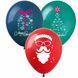 Balloon NR - 20 12" - Merry Christmas 100 pcs, 100 шт., 12"/30см., Mix (3 colors), Праздник