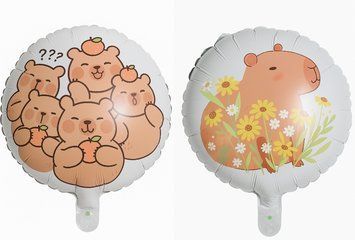 Фольгированный шарик Круг 18" Капібара (Китай) 5902806503851 фото