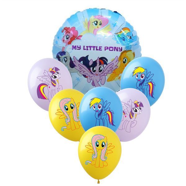My Little Pony Balloon Set - 2, 7 шт., 12"/30см., Mix (2 colors), My Little Pony