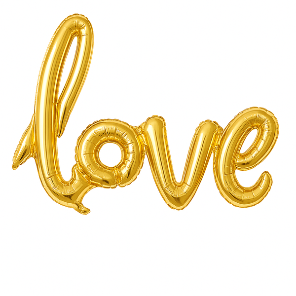 Foil ball 2423 LOVE gold - 68*46 cm, 1 шт., 16"/40см, Золото, Аir, Любовь