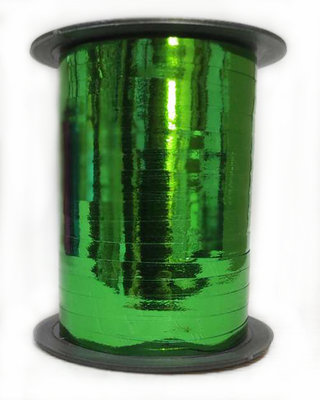 W-129 Лента для шаров зеленая металлик(150 м) S W-зеленая М фото