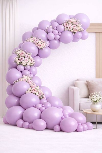 Повітряна кулька 12" Бузковий макарун 041 (30 см) 50 шт. RB1204150 фото