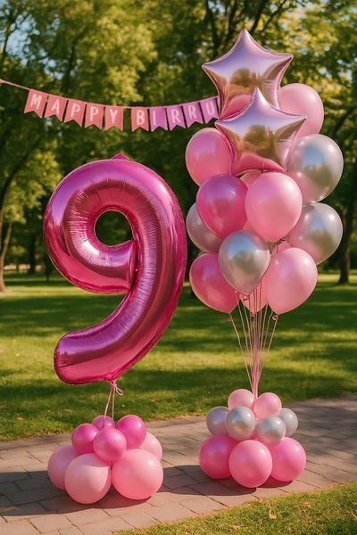 6841 Foil number - 9 (pink) (100 cm), Helium or air