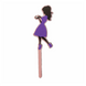 Cake topper "Girl with a phone" (vial) 14*3 cm (1pc), 1 шт., Фиолетовый