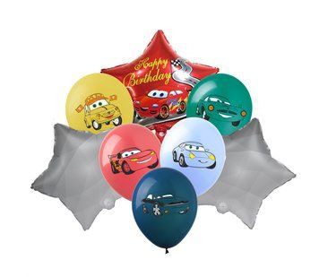 Set of balloons "Cars", 8 шт., 12"/30см., Mix (5 colors), Cars