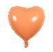 Foil Balloon Heart 18" Orange Pastel (China), Helium or air
