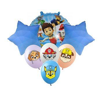 Paw Patrol Balloon Set, 7 шт., 12"/30см., Mix (3 colors), Paw Patrol