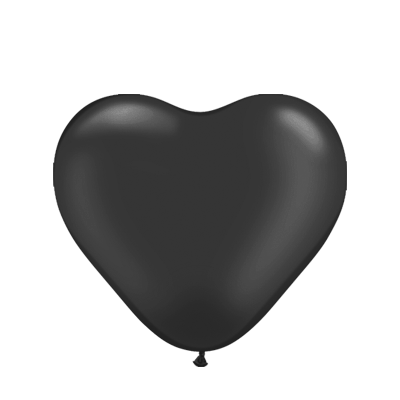 12" Сердце черное (black) 100 шт KLH12-004 фото