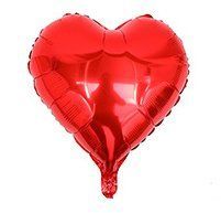 Foil ball Heart 18" Red (China), Helium or air