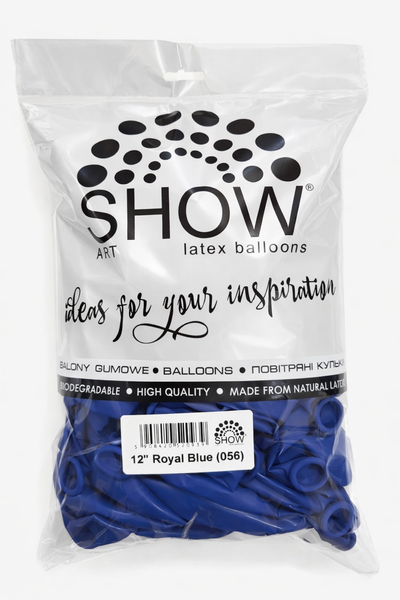 Balloon 5" Royal Blue 056 (12.5 cm) 100 pcs., 100 шт., 5"/12.5см, Синій, Helium or air