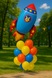 Foil ball Rocket blue (88*50) (China), Helium or air, Ракети