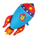 Foil ball Rocket blue (88*50) (China), Helium or air, Ракети
