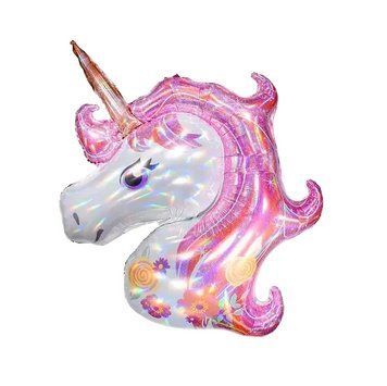 Foil ball Unicorn head 6 (93*114) (China), 1 шт., Helium or air, Unicorn