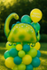 Yellow dinosaur foil ball (75*80) (China), 1 шт., Helium or air, Динозаври