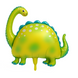 Yellow dinosaur foil ball (75*80) (China), 1 шт., Helium or air, Динозаври