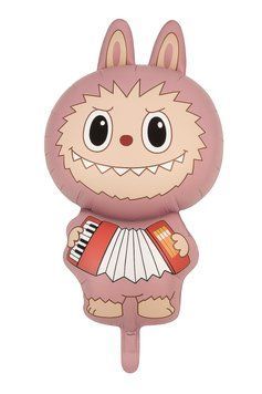 Labuba Pink foil ball with an accordion 41"77 cm, 1 шт., Helium or air, Лабубу