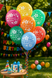 Balloon SDR-106 12" "Happy Birthday Flowers" 50 pcs., 100 шт., 12"/30см., Assorted pastel, Квіти