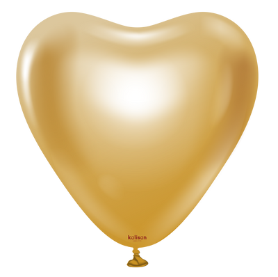 12" Сердце Mirror Heart Gold (50 шт) 11350012 фото