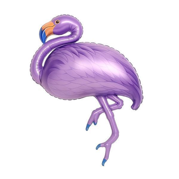 Foil ball Flamingo purple (51*105) (China), 1 шт., Helium or air, Дикі тварини