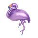 Foil ball Flamingo purple (51*105) (China), 1 шт., Helium or air, Дикі тварини
