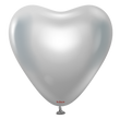 12" Сердце Mirror Heart Silver (50 шт)