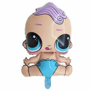 Foil ball Dolls LOL 8 (75*46) (China), 1 шт., Helium or air, L.O.L. Surprise