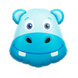 Foil ball Hippo head (71*76) (China), 1 шт., Helium or air, Дикі тварини
