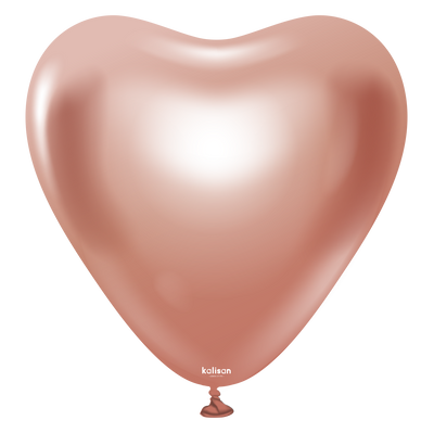 12" Сердце Mirror Heart Rose Gold (50 шт) 11350072 фото