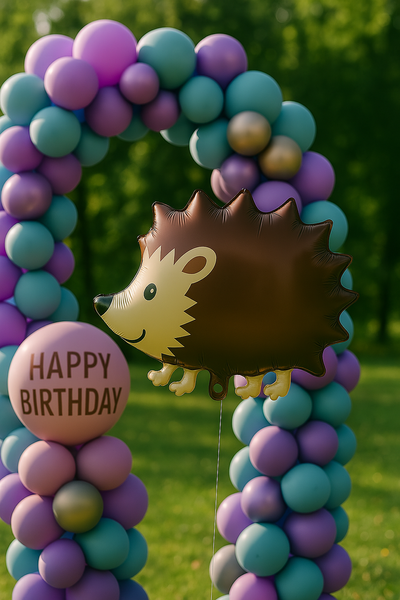 Foil ball Hedgehog 2 (64*53) (China), 1 шт., Helium or air, Дикі тварини