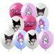 Balloon KU-1b 12" "Melody and Kuromi" (1 st.) 50 pcs., 12"/30см., Mix (3 colors), Kuromi