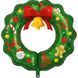 Foil ball Christmas wreath 55 x 49 cm (China), Аir